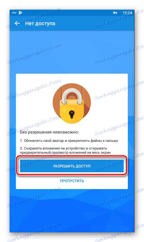 Mail.ru povolenia pošty
