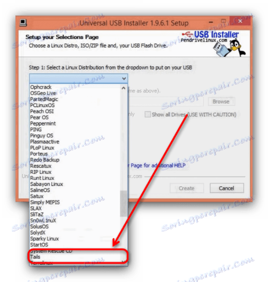Оптимален избор на системата в Universal USB Installer