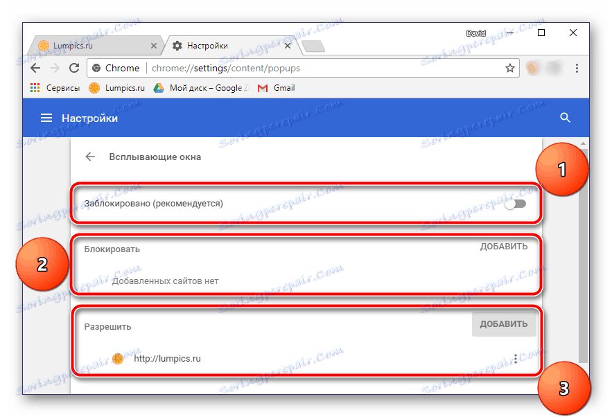 Nastavení vyskakovacích oken v prohlížeči Google Chrome