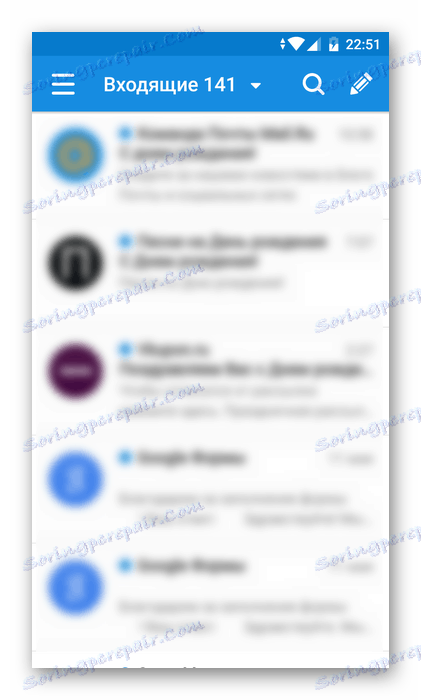 Prihlásený v mobilnej aplikácii MailRu