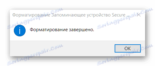 Upozornění systému Windows o dokončení formátování