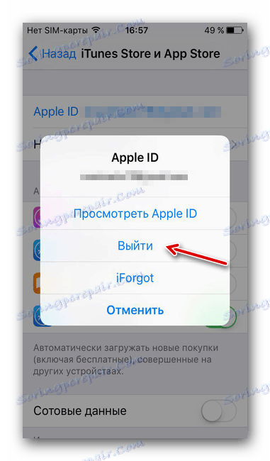 Odhlásenie z Apple ID