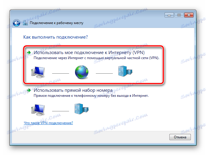 Връзка към работното място в Windows 7