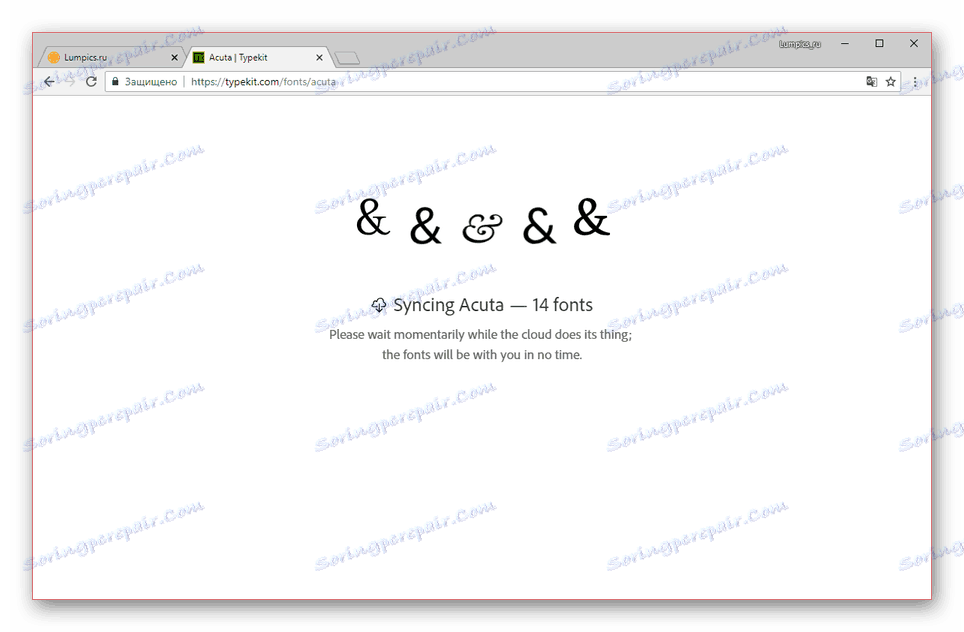 Čaká sa na stiahnutie písma na Typekit