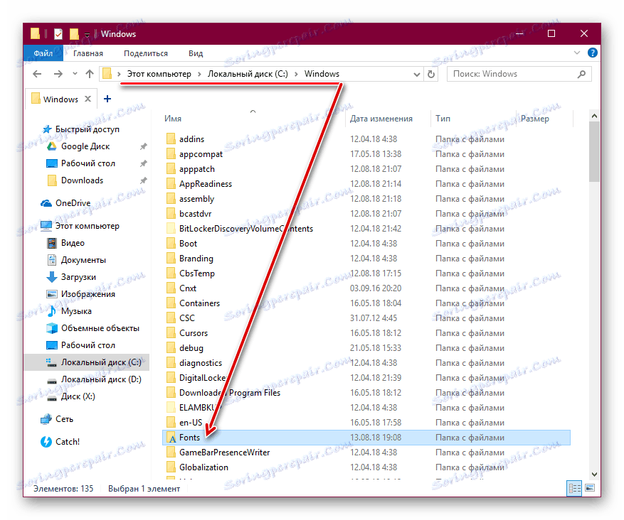 Priečinok Fondy systému Windows