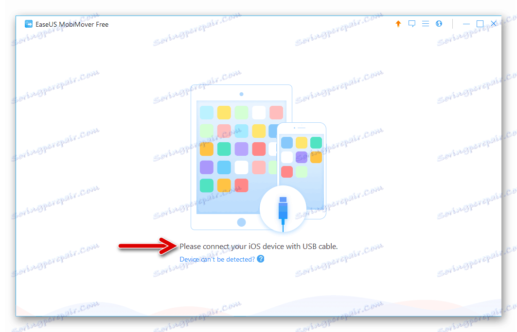 VKontakte за свързване на iPhone към компютър за инсталиране на IPA чрез EaseUS MobiMover Free