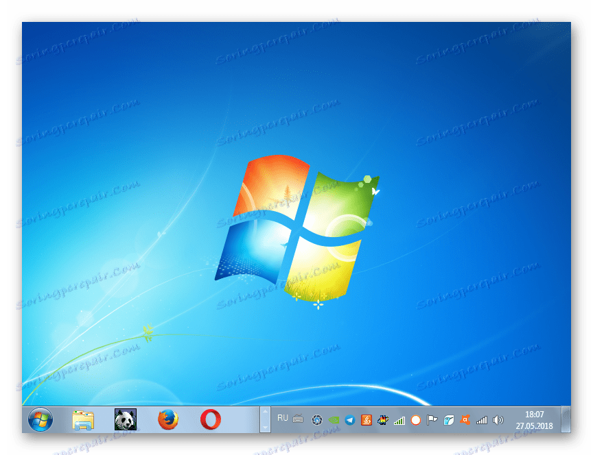 Windows 7 интерфейс след инсталирането на операционната система