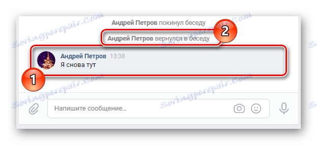 Úspešný návrat ku konverzácii v časti Správy VKontakte