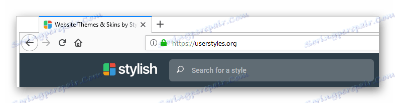 Перехід до сайту Stylish для пошуку теми для сайту ВКонтакте