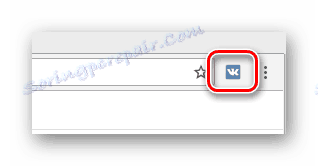 Розкриття меню управління додатком VK Helper в Google Chrome