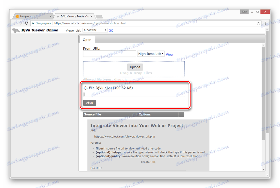 عملية تنزيل ملف DjVu على موقع الويب Ofoct