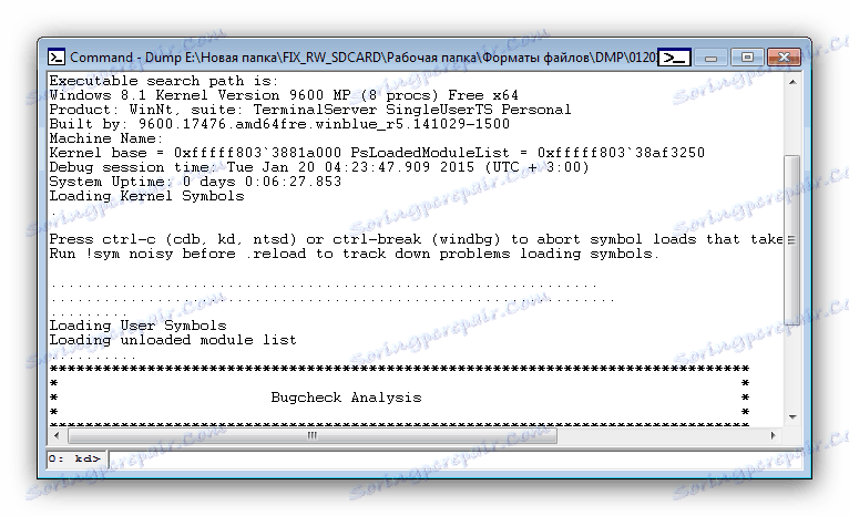 Zawartość pliku .mmp otwartego w Narzędziach do debugowania dla systemu Windows