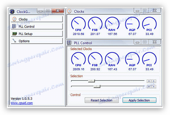 Овърклокването на процесора Intel в програмата ClockGen