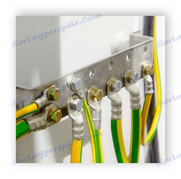 Закрепване на заземяващите проводници в предпазител