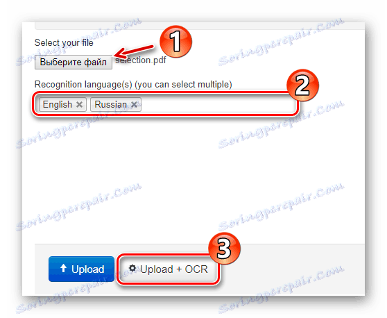 Sťahovanie súboru PDF s uznaním do online služby NewOCR