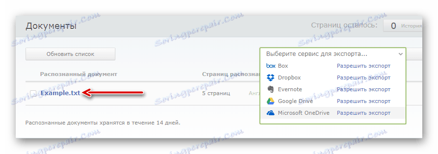 Stiahnutie hotového dokumentu z online služby ABBYY FineReader Online