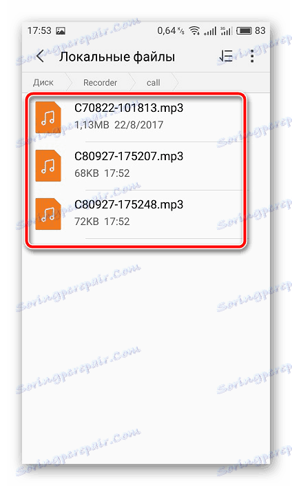Snemalne datoteke za Android Talk