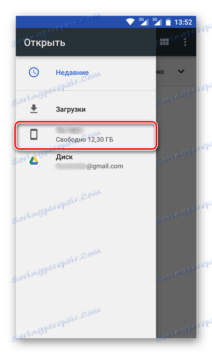 Výber telefónu v adresári Kontakty