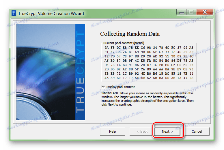 Zbieranie danych w celu utworzenia kryptokey w TrueCrypt