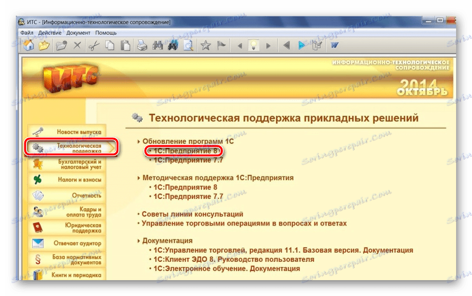 Прелазак на ажурирање софтвера на ИТС 1Ц диск