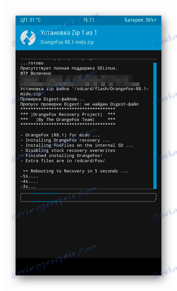 Dokončenie vlastného zotavenia firmvéru z TWRP