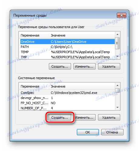 Přidat systémovou proměnnou v systému Windows 7