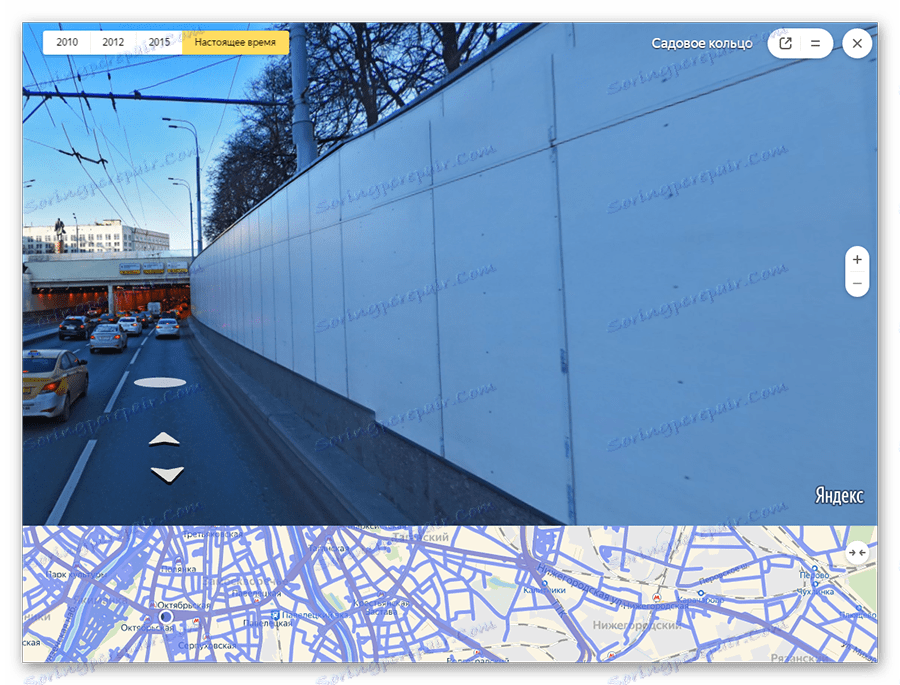 Panoramsko okno peš v Yandex.Maps