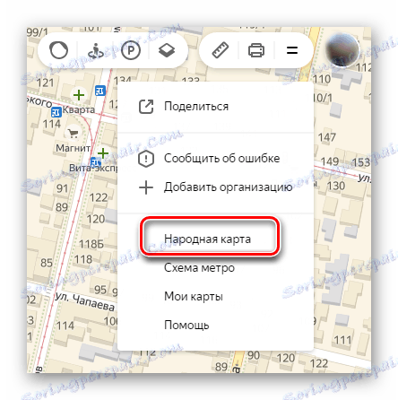 Pojdite na karto Ljudje v programu Yandex.Maps