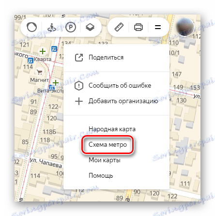 Pojdite na kartico »Metro map« na strani Yandex.Maps