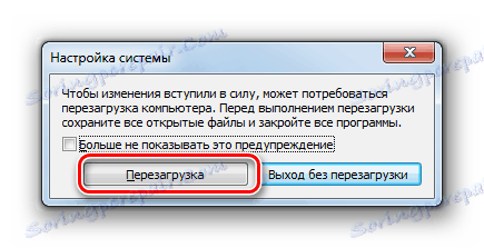 Przejście do ponownego uruchomienia komputera w oknie dialogowym w systemie Windows 7