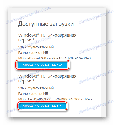 Изаберите формат датотеке за преузимање са Интел софтвера