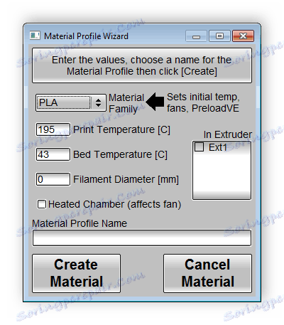 Налаштування профілю матеріалу KISSlicer