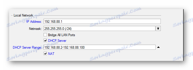 Създаване на локална мрежа в маршрутизатора Mikrotik