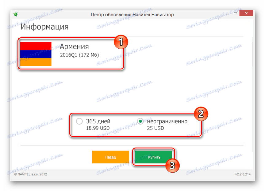 Процес покупки карти через Навітел Навігатор