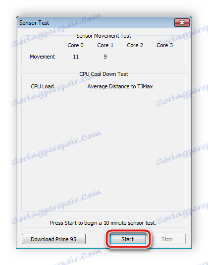 Stres testni procesor v RealTemp