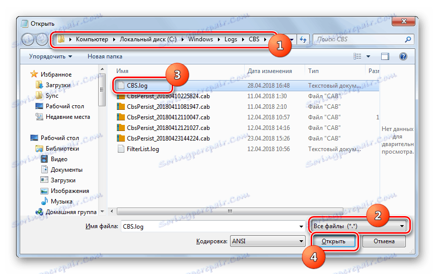Отворете файл в отворения файл в Notepad в Windows 7