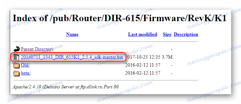 Stažení souboru firmwaru ze serveru D-link