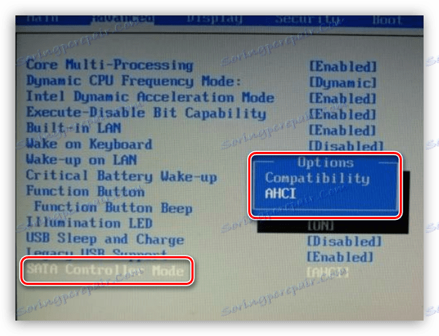 Зміна режиму роботи контролера SATA в БІОС