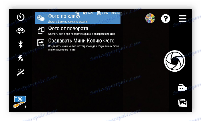 Nastavení provádění fotografií v aplikaci SelfiShop Camera