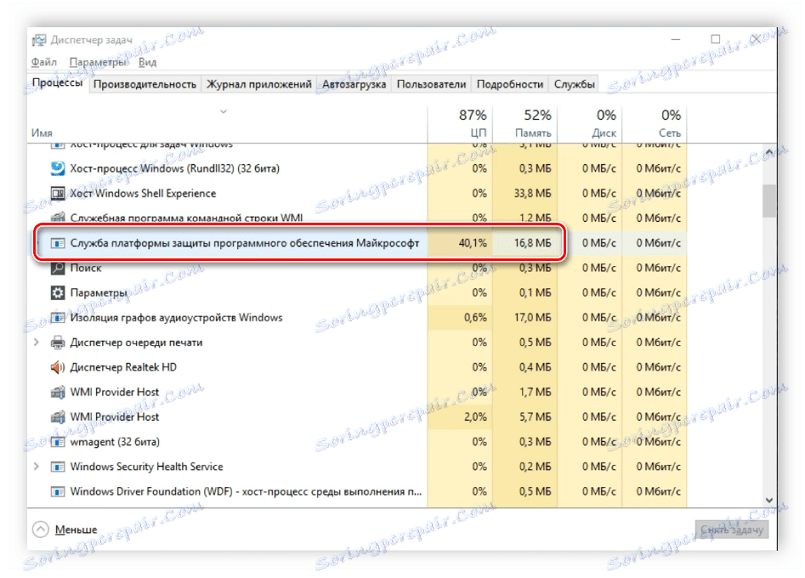 Služba Windows 10 Platforma pro ochranu softwaru