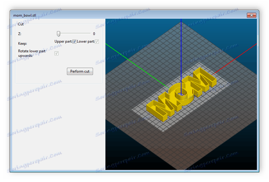 بدء عملية التقسيم في برنامج Slic3r