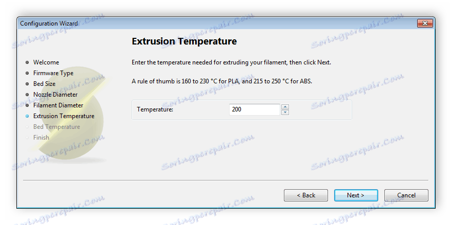 درجة حرارة البثق في برنامج Slic3r