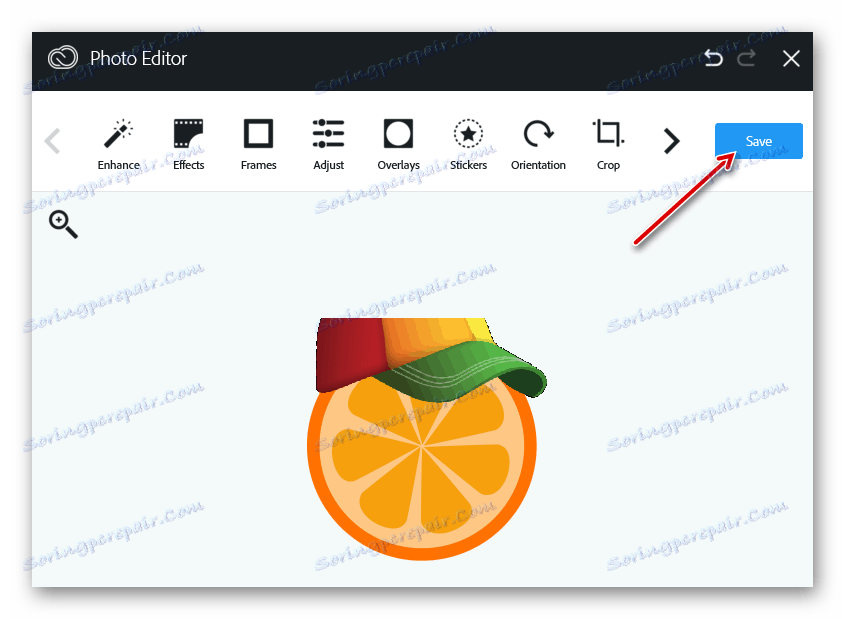 Експортирайте снимки на компютър от онлайн услугата "Aviary"