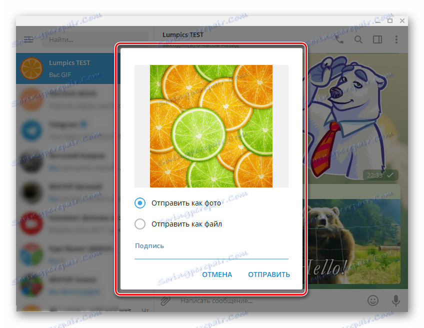 Telegram pro volby odesílání souborů z počítače