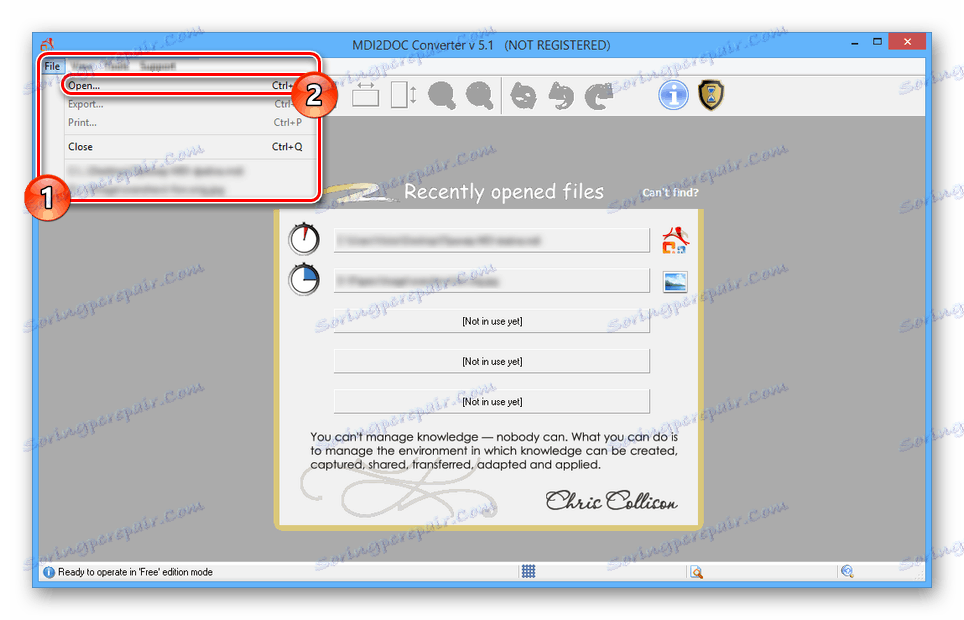 الانتقال إلى تحديد ملف الكمبيوتر الشخصي في MDI2DOC