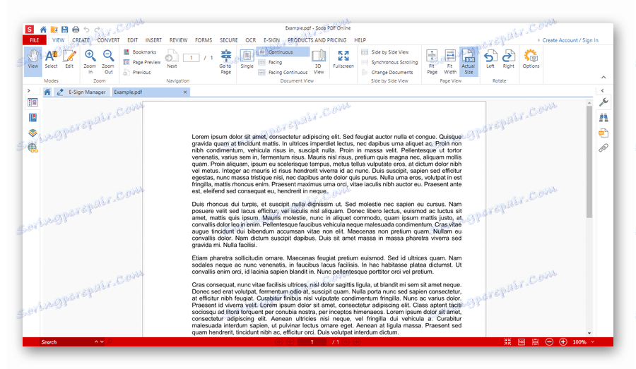 Odpri v spletni storitvi Soda PDF Online