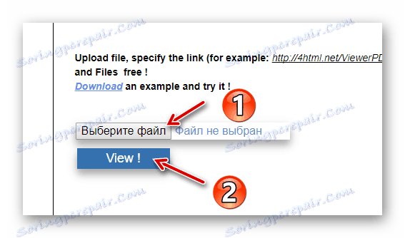 Odpiranje datoteke PDF v spletno storitev Online Viewer