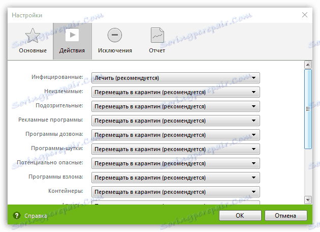 Naznachenie-deystviy-po-otnosheniyu-obnaruzhennyim-ugrozam-v-Dr.Web-CureIt