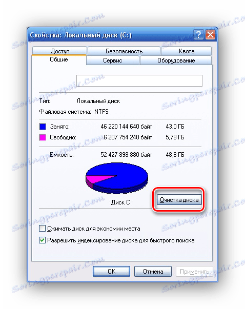Prijelaz na čišćenje diska u sustavu Windows XP
