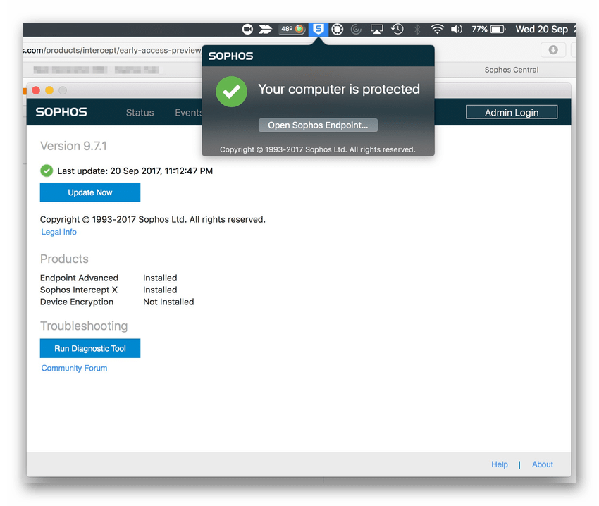 Sophos Antivirus за MacOS операционна система
